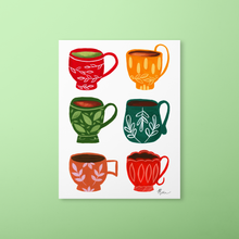 Load image into Gallery viewer, Fall Gouache Teacups Art Print | Artwork by Rese