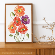 Load image into Gallery viewer, Fall Icelandic Poppies Art Print | Artwork by Rese