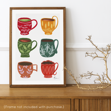Load image into Gallery viewer, Fall Gouache Teacups Art Print | Artwork by Rese