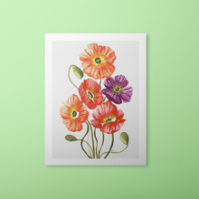 Load image into Gallery viewer, Fall Icelandic Poppies Art Print | Artwork by Rese