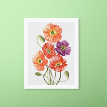 Load image into Gallery viewer, Fall Icelandic Poppies Art Print | Artwork by Rese