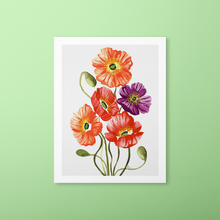 Load image into Gallery viewer, Fall Icelandic Poppies Art Print | Artwork by Rese