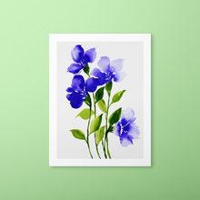 Load image into Gallery viewer, Loose Watercolor Flower Sketch Art Print - Purple II | Artwork by Rese