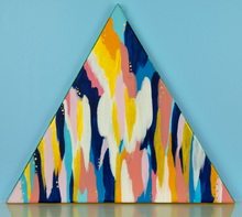 Load image into Gallery viewer, 14" Original Abstract Triangle Painting: "Khmara" | Artwork by Rese