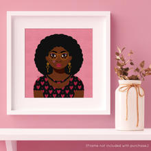 Load image into Gallery viewer, Valentine Girl #3 Portrait Art Print | Artwork by Rese