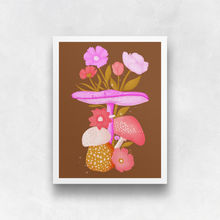 Load image into Gallery viewer, Mushrooms and Blooms V Art Print | Artwork by Rese