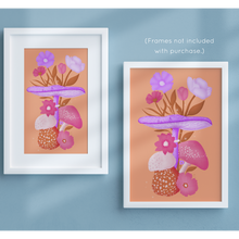 Load image into Gallery viewer, Mushrooms and Blooms VI Art Print | Artwork by Rese