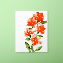 Load image into Gallery viewer, Bold Watercolor Blooms Art Print - Orange | Artwork by Rese