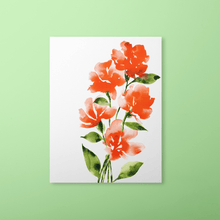 Load image into Gallery viewer, Bold Watercolor Blooms Art Print - Orange | Artwork by Rese