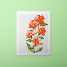 Load image into Gallery viewer, Bold Watercolor Blooms Art Print - Orange | Artwork by Rese