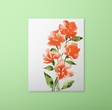 Load image into Gallery viewer, Bold Watercolor Blooms Art Print - Orange | Artwork by Rese