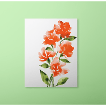 Load image into Gallery viewer, Bold Watercolor Blooms Art Print - Orange | Artwork by Rese