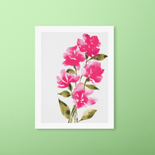 Load image into Gallery viewer, Bold Watercolor Blooms Art Print - Autumn Pink (Exclusive Print!) | Artwork by Rese