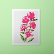 Load image into Gallery viewer, Bold Watercolor Blooms Art Print - Pink | Artwork by Rese
