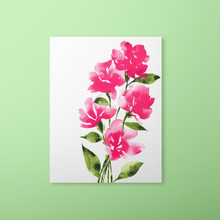 Load image into Gallery viewer, Bold Watercolor Blooms Art Print - Pink | Artwork by Rese