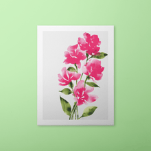 Load image into Gallery viewer, Bold Watercolor Blooms Art Print - Pink | Artwork by Rese