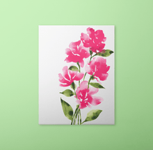 Load image into Gallery viewer, Bold Watercolor Blooms Art Print - Pink | Artwork by Rese