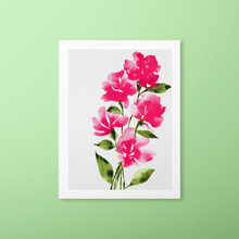 Load image into Gallery viewer, Bold Watercolor Blooms Art Print - Pink | Artwork by Rese