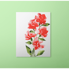 Load image into Gallery viewer, Bold Watercolor Blooms Art Print - Red | Artwork by Rese