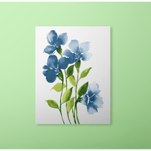 Load image into Gallery viewer, Loose Watercolor Flower Sketch Art Print - Blue Neutral (Exclusive Print!) | Artwork by Rese