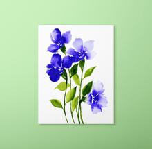 Load image into Gallery viewer, Loose Watercolor Flower Sketch Art Print - Purple II | Artwork by Rese