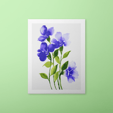Load image into Gallery viewer, Loose Watercolor Flower Sketch Art Print - Purple II | Artwork by Rese