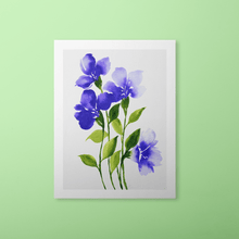 Load image into Gallery viewer, Loose Watercolor Flower Sketch Art Print - Purple II | Artwork by Rese