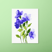 Load image into Gallery viewer, Loose Watercolor Flower Sketch Art Print - Purple II | Artwork by Rese