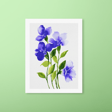 Load image into Gallery viewer, Loose Watercolor Flower Sketch Art Print - Purple II | Artwork by Rese
