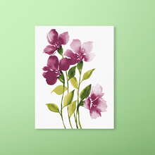 Load image into Gallery viewer, Loose Watercolor Flower Sketch Art Print - Scarlet Lake (Exclusive Print!) | Artwork by Rese