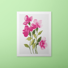 Load image into Gallery viewer, Loose Watercolor Flower Sketch Art Print - Soft Pink | Artwork by Rese