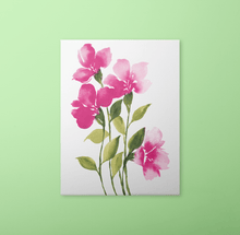 Load image into Gallery viewer, Loose Watercolor Flower Sketch Art Print - Soft Pink | Artwork by Rese