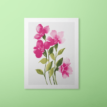 Load image into Gallery viewer, Loose Watercolor Flower Sketch Art Print - Soft Pink | Artwork by Rese