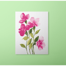 Load image into Gallery viewer, Loose Watercolor Flower Sketch Art Print - Soft Pink | Artwork by Rese