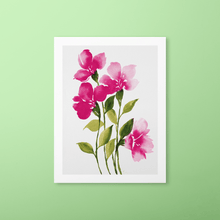 Load image into Gallery viewer, Loose Watercolor Flower Sketch Art Print - Soft Pink | Artwork by Rese