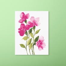Load image into Gallery viewer, Loose Watercolor Flower Sketch Art Print - Soft Pink | Artwork by Rese