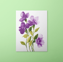 Load image into Gallery viewer, Loose Watercolor Flower Sketch Art Print - True Purple | Artwork by Rese