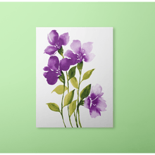 Load image into Gallery viewer, Loose Watercolor Flower Sketch Art Print - True Purple | Artwork by Rese
