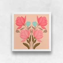Load image into Gallery viewer, Symmetrical Floral Bouquet - Rustic Sand Art Print | Artwork by Rese