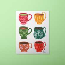Load image into Gallery viewer, Fall Gouache Teacups Art Print | Artwork by Rese
