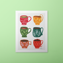 Load image into Gallery viewer, Fall Gouache Teacups Art Print | Artwork by Rese

