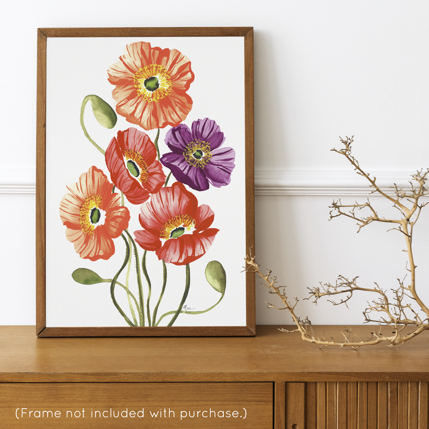 Fall Icelandic Poppies Art Print | Artwork by Rese