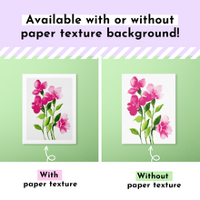 Load image into Gallery viewer, Loose Watercolor Flower Sketch Art Print - Purple II | Artwork by Rese
