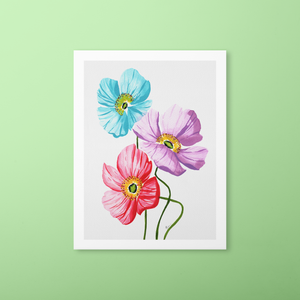 Icelandic Poppies - Trio Art Print | Artwork by Rese