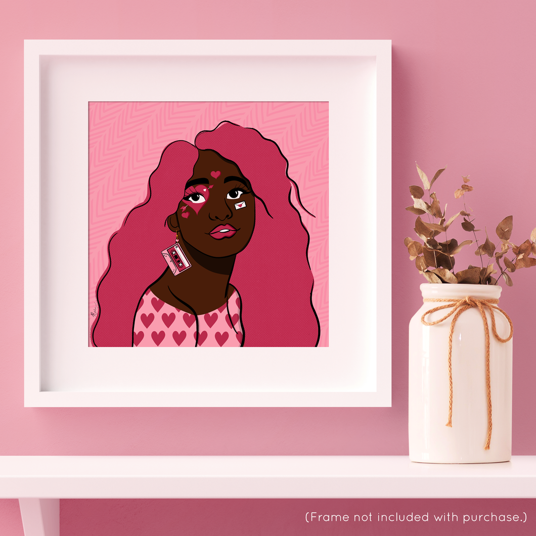 Valentine Girl #1 (Arrow Version) Portrait Art Print (Exclusive Print!) | Artwork by Rese