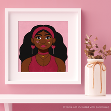 Load image into Gallery viewer, Valentine Girl #2 Portrait Art Print | Artwork by Rese

