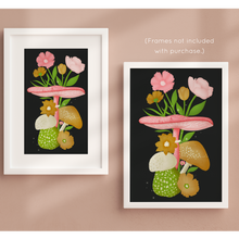 Load image into Gallery viewer, Mushrooms and Blooms VIII Art Print (Exclusive Print!) | Artwork by Rese

