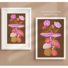 Load image into Gallery viewer, Mushrooms and Blooms V Art Print | Artwork by Rese
