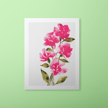 Load image into Gallery viewer, Bold Watercolor Blooms Art Print - Autumn Pink (Exclusive Print!) | Artwork by Rese
