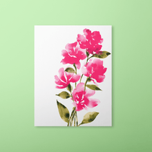 Load image into Gallery viewer, Bold Watercolor Blooms Art Print - Autumn Pink (Exclusive Print!) | Artwork by Rese
